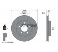 2x Disco freno con ventilazione esterna 92037100 TEXTAR per AUDI 200 C3 Avant