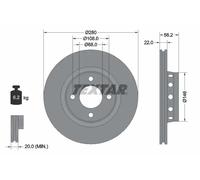 2x Disco freno con ventilazione esterna 92060600 TEXTAR per AUDI COUPE B3