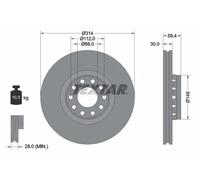 2x Disco freno con ventilazione esterna 92073200 TEXTAR per AUDI A8 D2 A6 C4