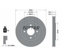 2x Disco freno con ventilazione esterna 92078603 TEXTAR per PEUGEOT 406 Break