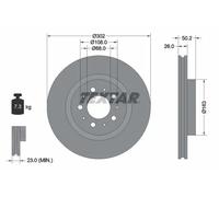 2x Disco freno con ventilazione esterna 92092300 TEXTAR per VOLVO 850 S70 V70 I