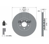 2x Disco freno con ventilazione esterna 92106105 TEXTAR per AUDI VW SKODA SEAT