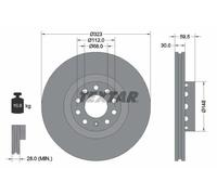 2x Disco freno con ventilazione esterna 92122103 TEXTAR per VW PHAETON