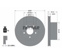 2x Disco freno con ventilazione esterna 92129700 TEXTAR per LAND ROVER