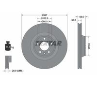 Textar Disco freno 92132405 anteriore ventilato Ø347 mm 1 pezzo