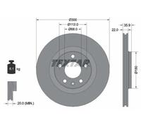 2x Disco freno con ventilazione esterna 92137103 TEXTAR per AUDI A4 B6 Avant