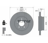 TEXTAR 92141603 Disco freno