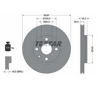 Textar Disco freno 92141903 anteriore ventilato, 1 pezzo