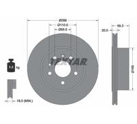 2x Disco freno con ventilazione esterna 92144900 TEXTAR per OPEL OMEGA B