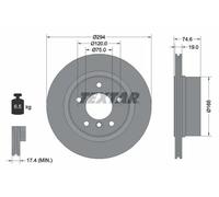 2x Disco freno con ventilazione esterna 92146103 TEXTAR per ALPINA BMW