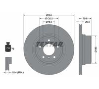 2x Disco freno con ventilazione esterna 92146303 TEXTAR per BMW X5