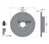 2x Disco freno con ventilazione esterna 92147703 TEXTAR per LAND ROVER