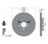 Textar Disco freno 92152203 posteriore ventilato 1 pezzo