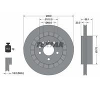 2x Disco freno con ventilazione esterna 92164900 TEXTAR per SAAB 9-5
