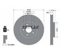 Textar Disco freno 92174005 anteriore ventilato carbonizzato per Renault Espace IV (2002-2006)