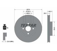 Textar Disco freno 92180303 Ventilato Ø275 mm Anteriore 2x per Toyota Corolla Verso