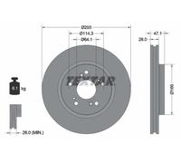 2x Disco freno con ventilazione esterna 92184803 TEXTAR per HONDA CR-V III