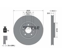 Disco freno TEXTAR 92195403 anteriore, ventilato, 1 Pezzo