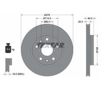 2x Disco freno con ventilazione esterna 92204703 TEXTAR per SUZUKI SWIFT III