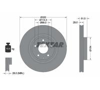 2x Disco freno con ventilazione esterna 92315203 TEXTAR per MAZDA CX-5