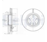 2X Disco freno DELPHI BG3939 AUDI A6 C6 (4F2) 2 2005-2011