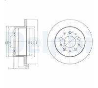 2X Disco freno DELPHI BG4061 per PEUGEOT BOXER Autobus 2 2015-2019