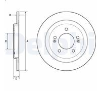 2X Disco freno DELPHI BG4749C per KIA CEE'D (JD) 1 2015-2018