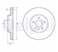 2X Disco freno DELPHI BG4799C per AUDI A5 (8T3) 2 2008-2017