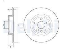 2X Disco freno DELPHI BG4930C JAGUAR E-PACE (X540) 2 2017-