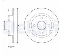 2X Disco freno DELPHI BG4954C FORD FIESTA VII (HJ, HF) 1 2020-2022