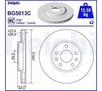 2X Disco freno DELPHI BG5013C per ALPINE A110 II 1.8 2017-2021