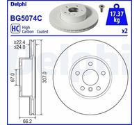 2X Disco freno DELPHI BG5074C BMW 3 (G20, G80, G28) 2 2018-202