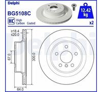 2X Disco freno DELPHI BG5108C per BMW 3 (G20, G80, G28) 2 2019-2020