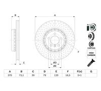 2x Disco freno disco del freno a due pezzi 0 986 479 E21 BOSCH per BMW 3 Touring
