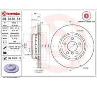 2x Disco freno disco del freno a due pezzi 09.C410.13 BREMBO per BMW 5 5 Touring
