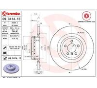 2x Disco freno disco del freno a due pezzi 09.C414.13 BREMBO per BMW X6 X5