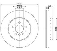 Disco Freni Anteriore HELLA Pro Alto Carbonio per BMW 5 BMW