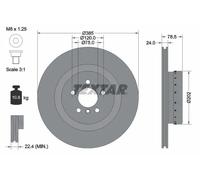 2x Disco freno disco del freno a due pezzi 92266625 TEXTAR per BMW X6 X5