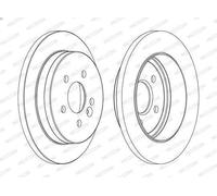 2X Disco freno FERODO DDF1037C per MERCEDES-BENZ CLASSE M (W163) 2.3 1998-2005