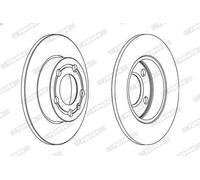2X Disco freno FERODO DDF1233C per VW POLO (6N2) 1.4 1999-2001