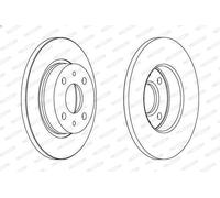 2X Disco freno FERODO DDF215 per LADA 110 (2110) 1.5 1995-2005