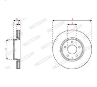 2X Disco freno FERODO DDF2849C per MAZDA CX-5 (KF) 2.5 2019-2022