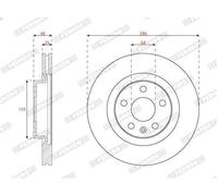2X Disco freno FERODO DDF3036C per VOLVO XC40 (536) 2 2017-2022