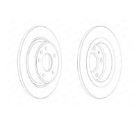 2x Disco Freno Ferodo Premier per Opel Vauxhall Chevrolet General Motors
