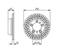 Bosch BD1696 Dischi freno, Certificato ECE-R90, 1 set di 2 dischi