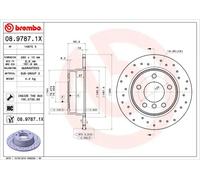 Disco freno BREMBO XTRA LINE BREMBO 08.9787.1X, 1 Pezzo