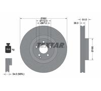 2x Disco freno forato 92120305 TEXTAR per MERCEDES-BENZ CLASSE S Coupé SLK SL