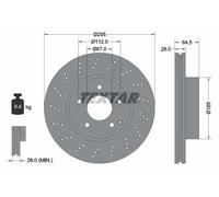 Disco freno TEXTAR 92165005, 1 Pezzo