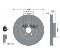 Textar Disco freno 92176405 Ø350 mm forato Anteriore 2x per Mercedes-Benz Classe S Coupé