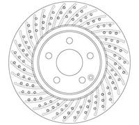 Disco freno TRW DF6477 anteriore, ventilato, perforato, 1 pezzo